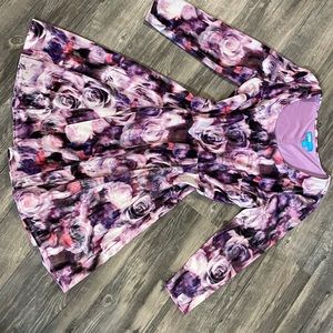 Women’s velvet purple rose dress